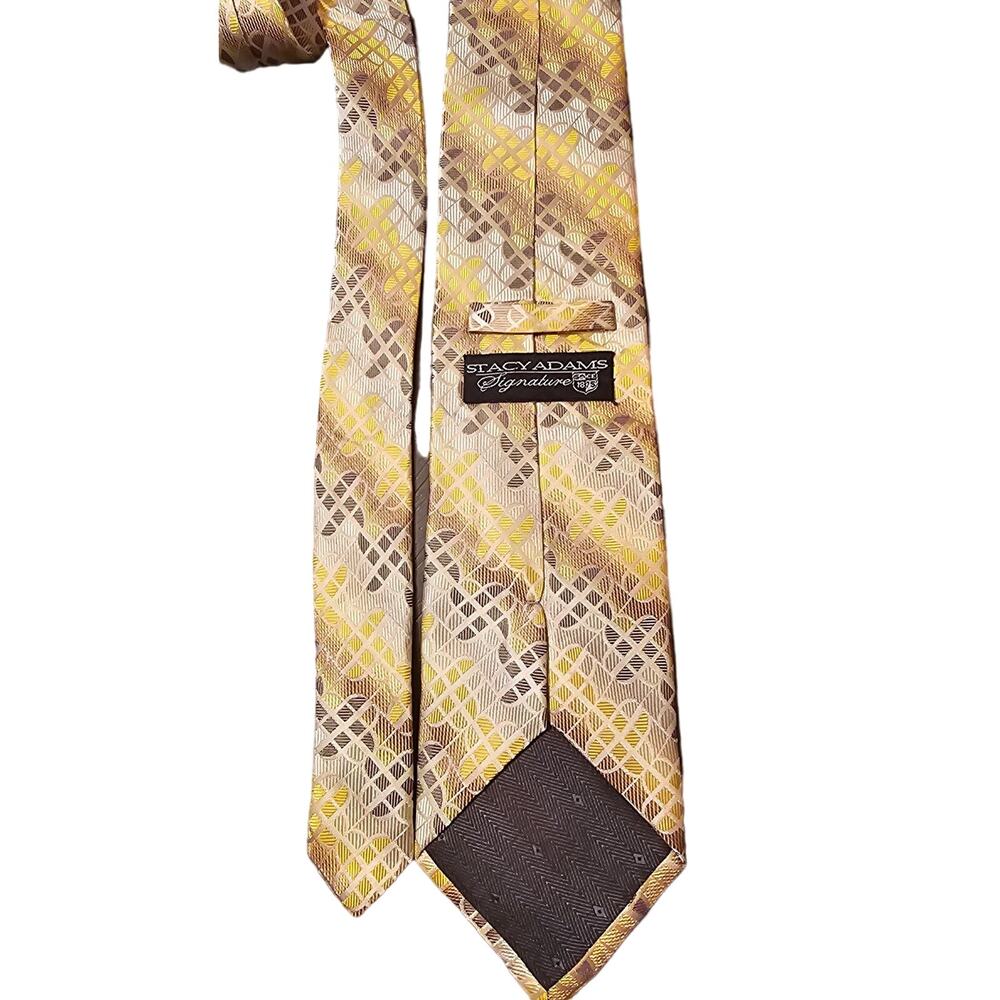 Stacy Adams Signature yellow Silk tie‎